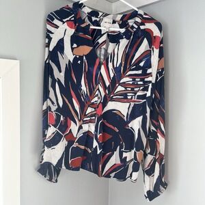 Nic and Zoe Seaside Shade Size L Colorful‎ Blouse
